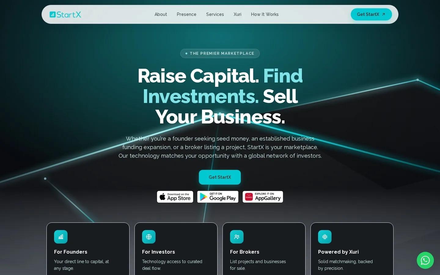 Screenshot of thestartx.com